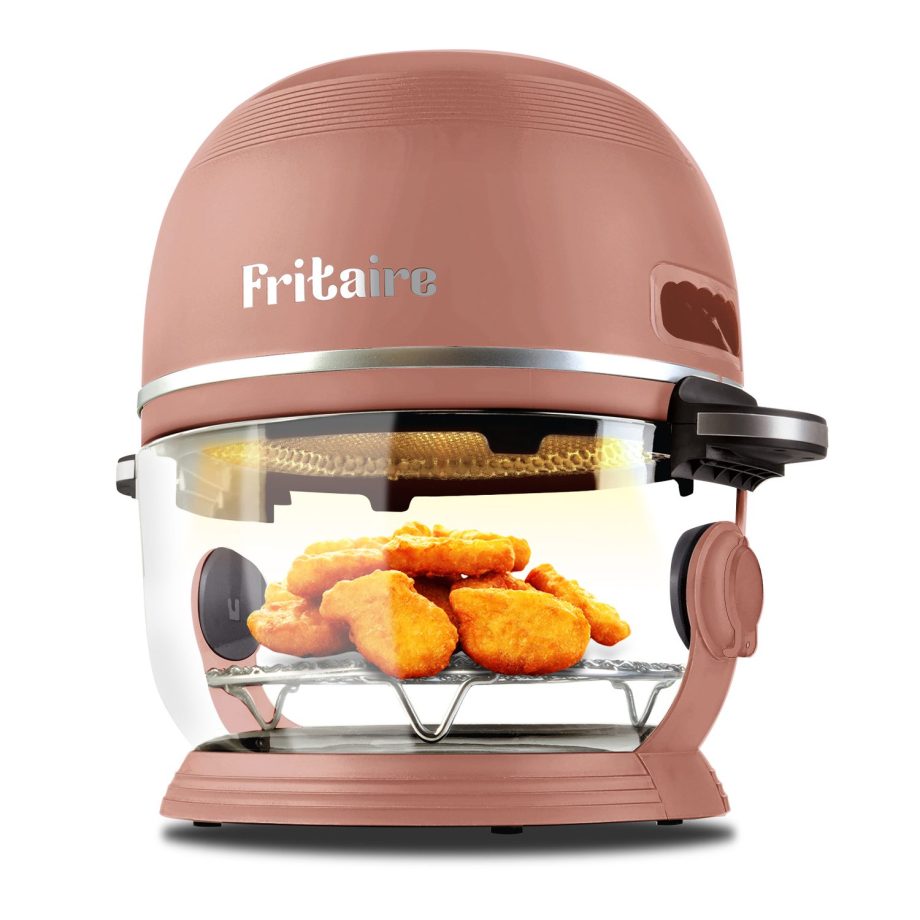 Fritaire Airfryer Mauve Rose med 4,8 L glasskål