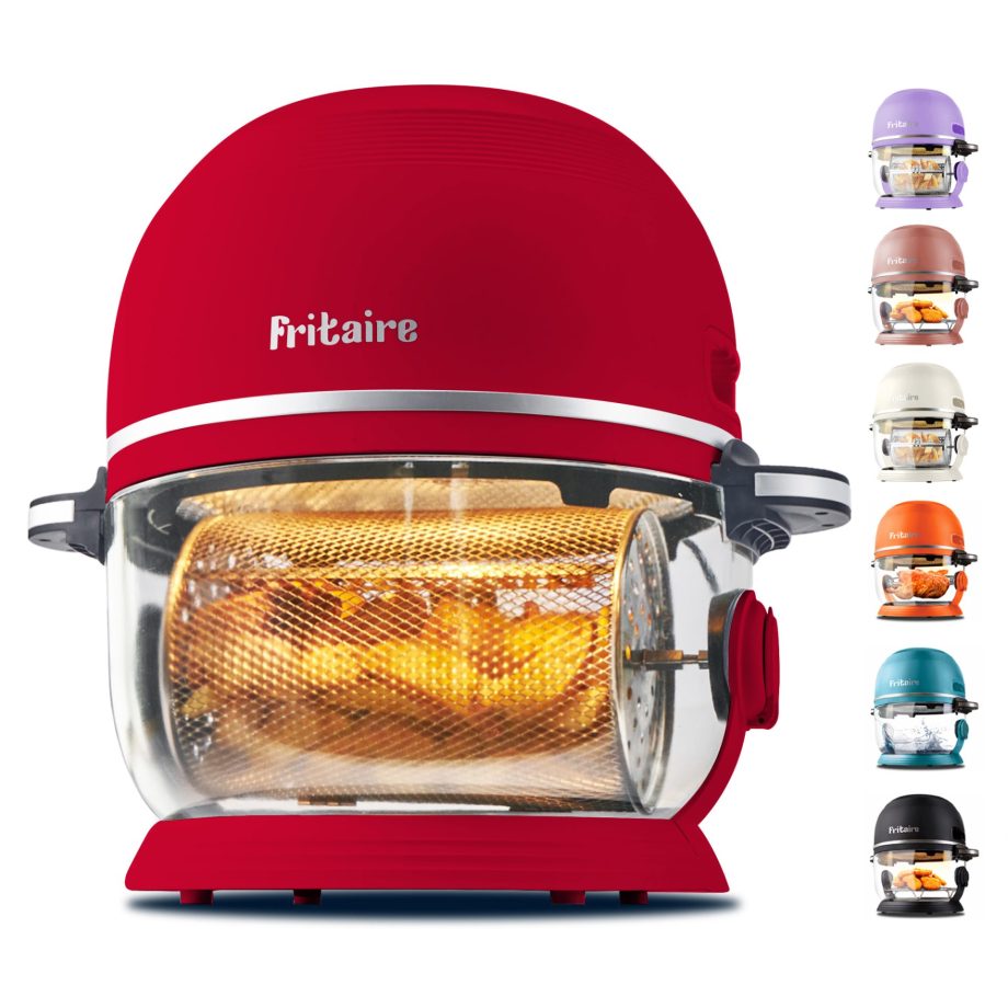 Fritaire Airfryer Röd med 4,8 L glasskål