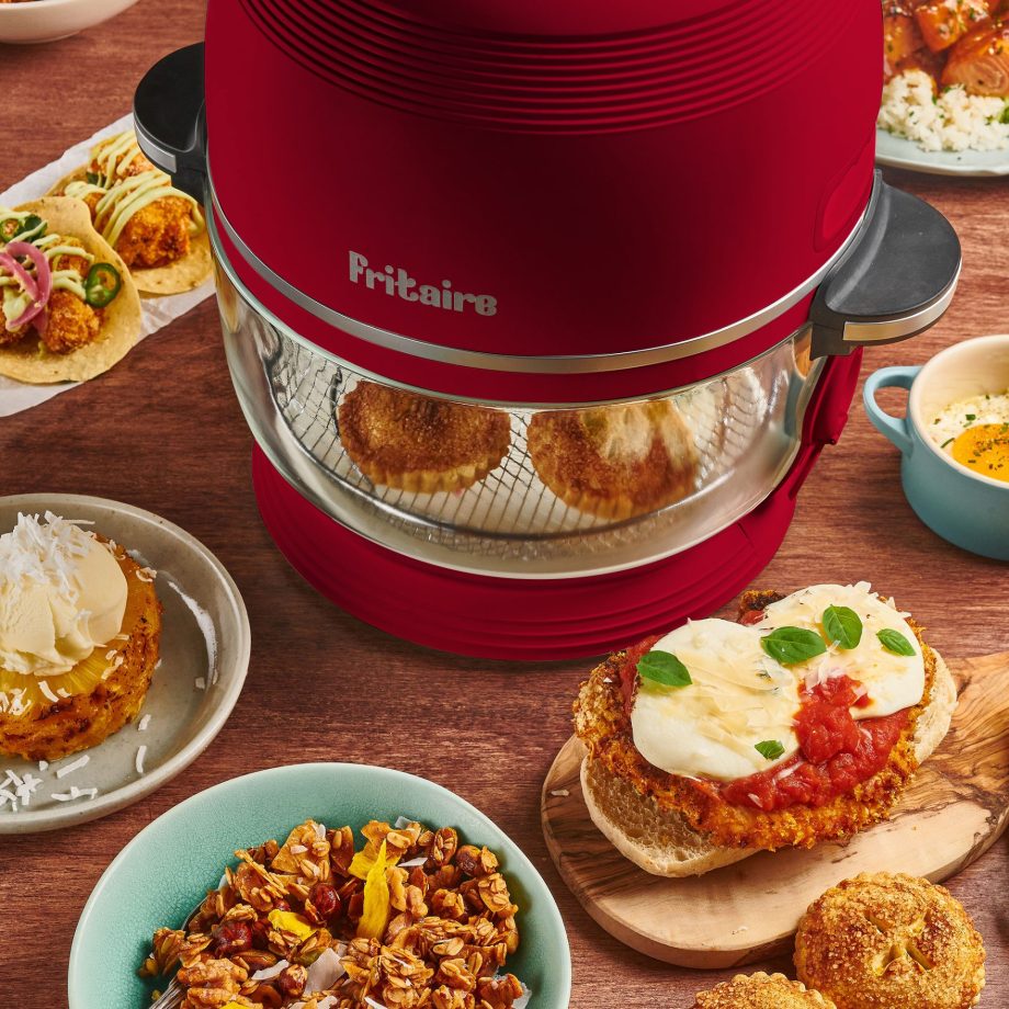 Fritaire Airfryer Röd med 4,8 L glasskål